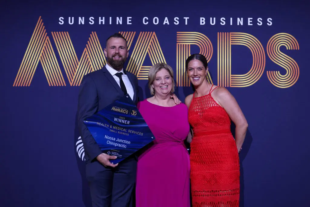 Noosa Junction Chiropractic winner, Health and Medical Services, Sunshine Coast Business Awards 2025